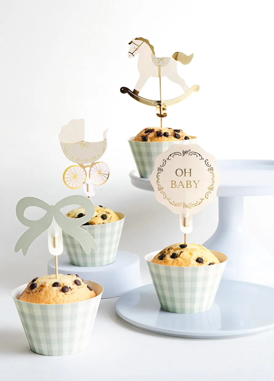 Zestaw do babeczek na baby shower OH BABY