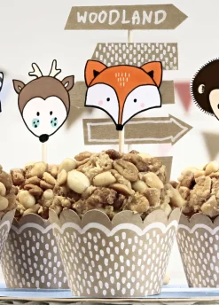 Zestaw do babeczek WOODLAND papilotki i pikery
