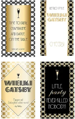 Zestaw etykiet WIELKI GATSBY (4 szt.)