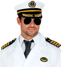 Zestaw KAPITAN czapka, pagony, okulary