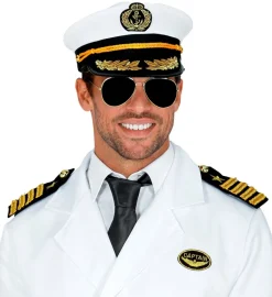 Zestaw KAPITAN czapka, pagony, okulary