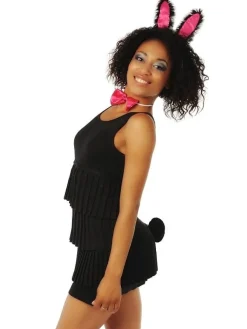 Zestaw króliczka różowo-czarny