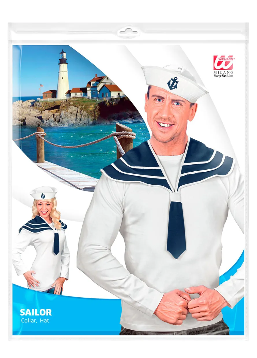 Zestaw MARYNARZA czapka i kołnierz
