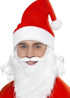 Zestaw Mikołaja czapka, broda i okulary PRZEBRANIE MIKOŁAJA