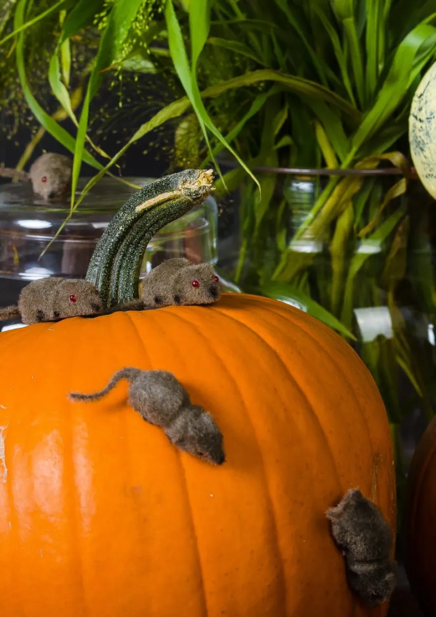 Zestaw SZTUCZNE MYSZY ozdoby na Halloween (8szt.)