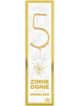 Zimny ogień na tort CYFRA 5