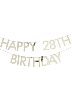 Złota girlanda urodzinowa HAPPY BIRTHDAY personalizowany napis na urodziny