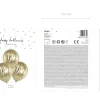 Złote BALONY NA 90 URODZINY chromowane 30 cm (6szt.)