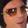 Złote OKULARY ELVIS