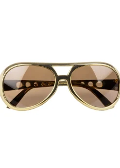 Złote OKULARY ELVIS