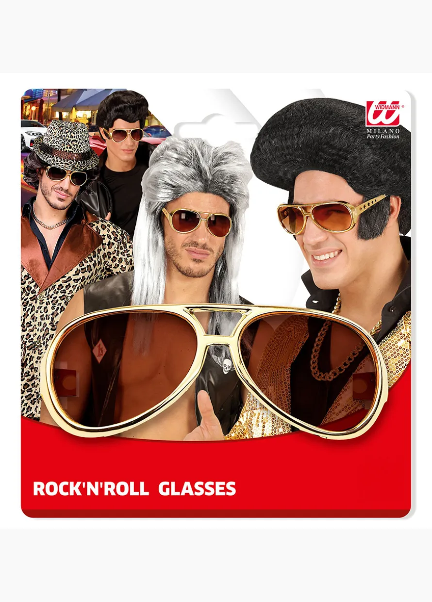 Złote okulary ELVIS lata 50.