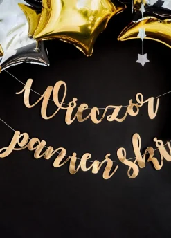 Złoty napis WIECZÓR PANIEŃSKI